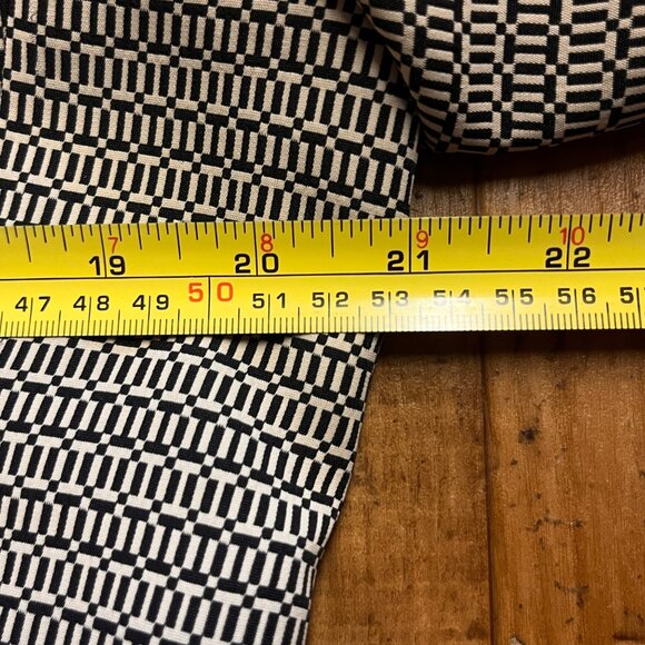 Le Suit Womens Black White Geometric Blazer Skirt Set Size 14 Office Career Corp - Picture 13 of 16